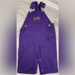 ECU Purple Overalls Size 6-9 Month